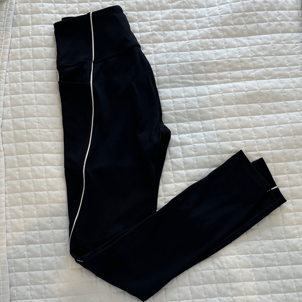 Victoria's Secret Black Leggings with White Trim